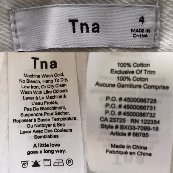 (SOLD) ARITZIA Tna White Denim Mini Skirt 4 - Picture 5 of 5